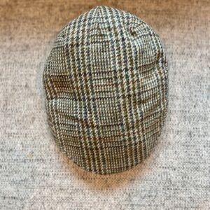 Vintage Autocap Scotland Wool Tweed Flat Cap Hat - Brown Plaid